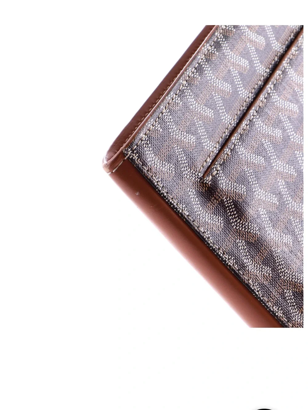 Goyard Sorbonne Monogram Document Pouch with Tan Trim